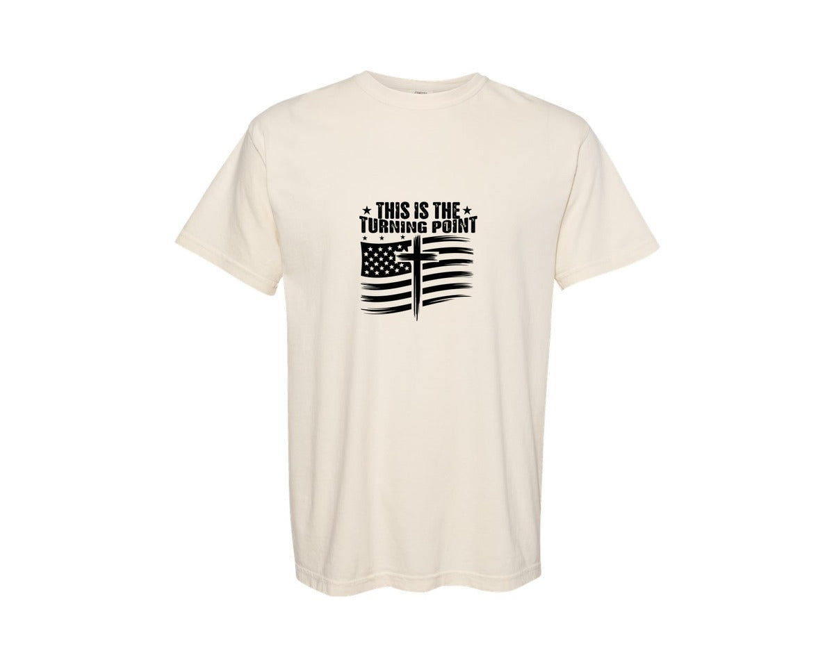 brand:Comfort Colors|color:Ivory|Turning Point Charlie Kirk 2 Graphic T-Shirt