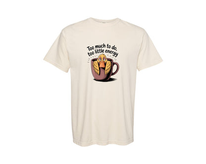 brand:Comfort Colors|color:Ivory|Tired Worker Duck In Tea Cup Graphic T-Shirt