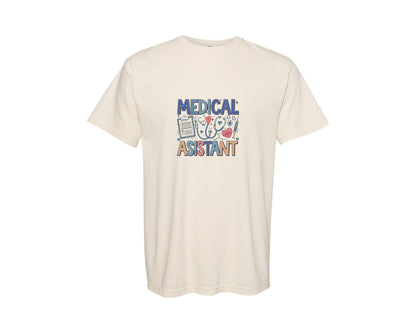 brand:Comfort Colors|color:Ivory|Medical Assistant 7 Graphic T-Shirt