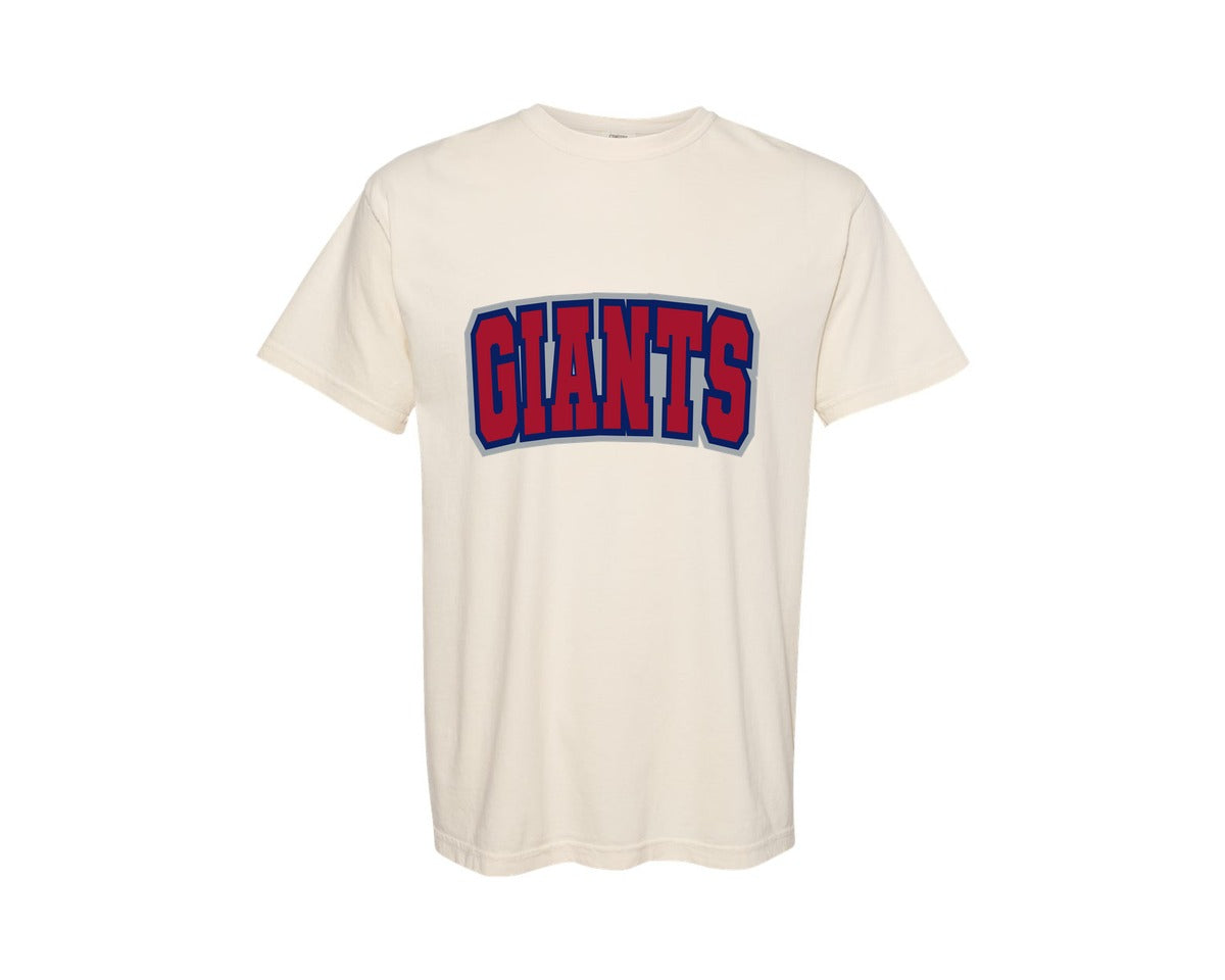 brand:Comfort Colors|color:Ivory|Giants Varsity Curved Graphic T-Shirt