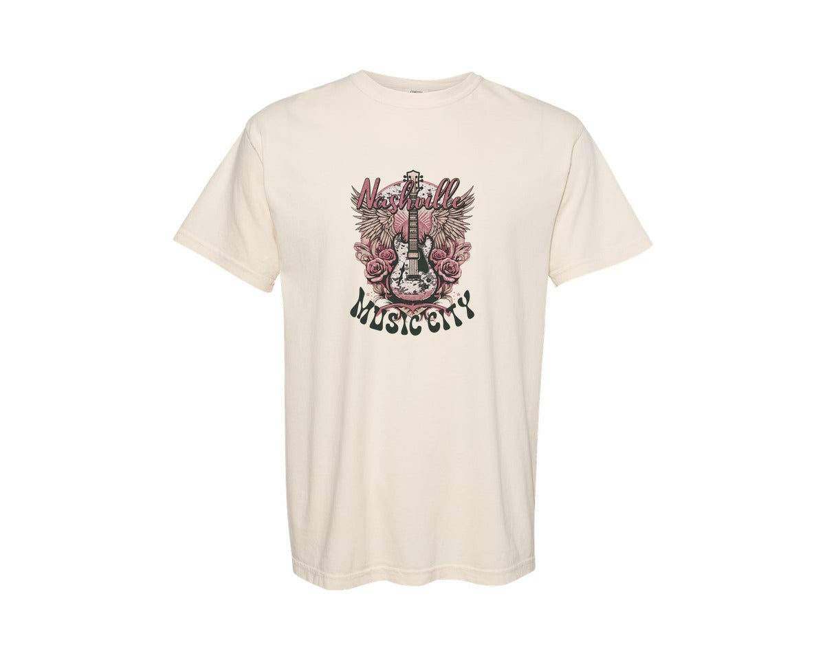 brand:Comfort Colors|color:Ivory|Western Country Music Graphic T-Shirt