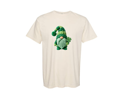 brand:Comfort Colors|color:Ivory|St Patricks Day Lucky Yarn Gnome Graphic T-Shirt