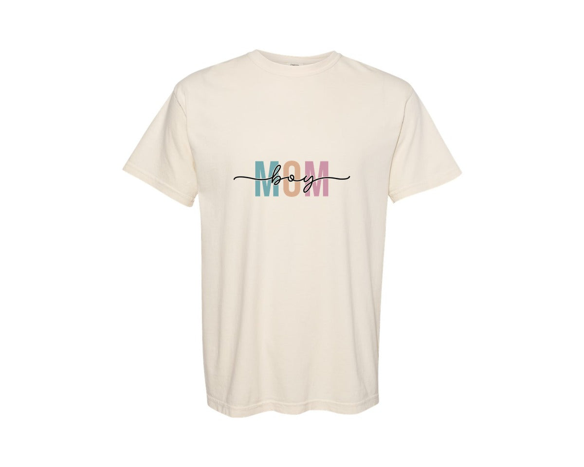 brand:Comfort Colors|color:Ivory|Boy Mom Mom Life Mama Graphic T-Shirt