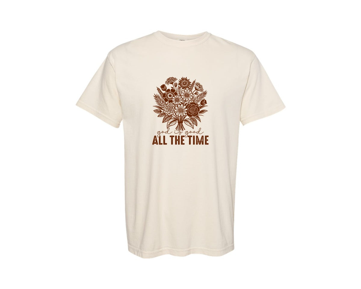 brand:Comfort Colors|color:Ivory|God Is Good All The Time 28 Graphic T-Shirt