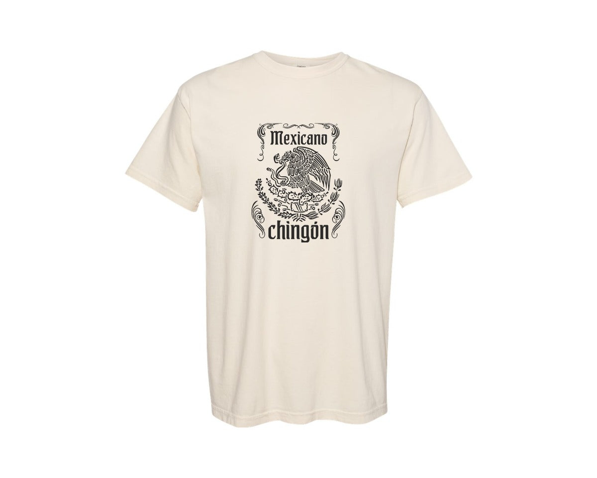 brand:Comfort Colors|color:Ivory|Mexicano Chingon Latino Spanish Pride Graphic T-Shirt