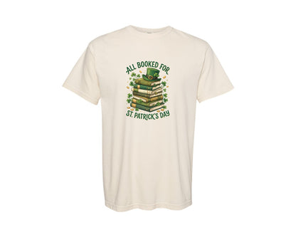 brand:Comfort Colors|color:Ivory|All Booked For St Patricks Day Book 2 Graphic T-Shirt