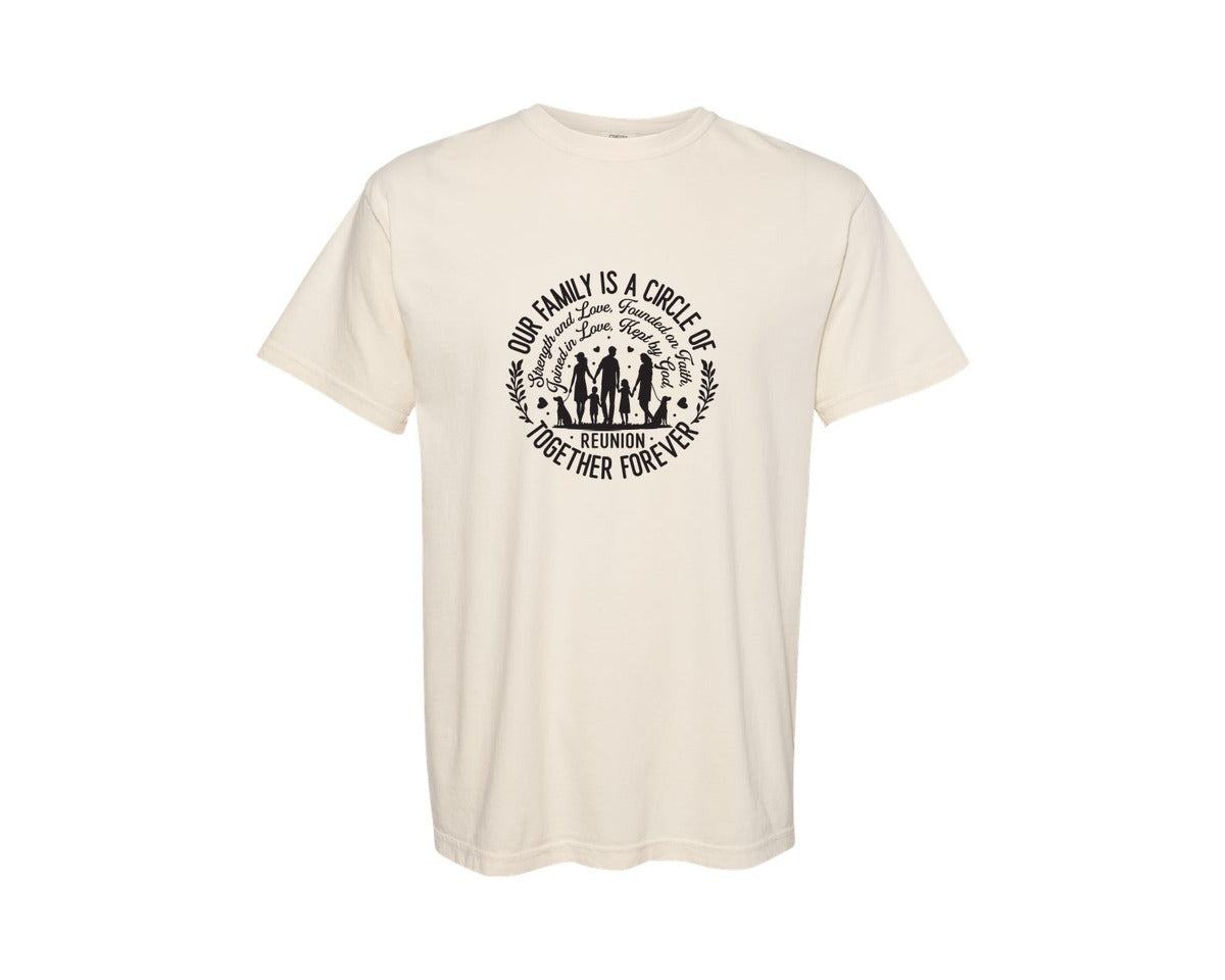brand:Comfort Colors|color:Ivory|Family Reunion Typography Design Vector Graphic T-Shirt