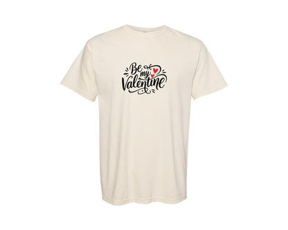 brand:Comfort Colors|color:Ivory|Be My Valentine Red Hearts Graphic T-Shirt