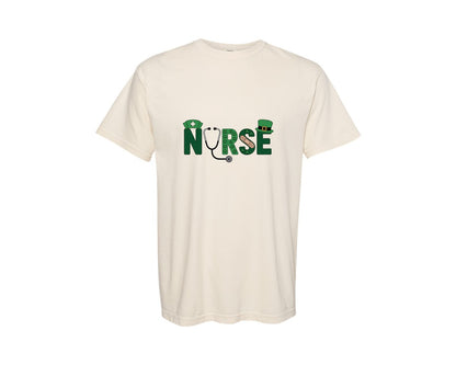 brand:Comfort Colors|color:Ivory|Lucky Nurse St Patricks Day 11 Graphic T-Shirt