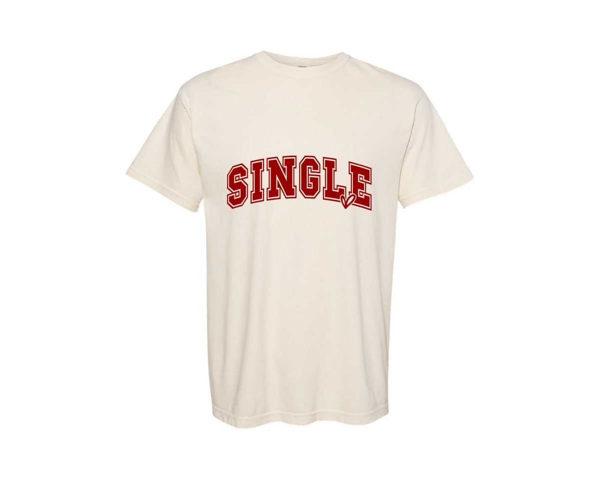 brand:Comfort Colors|color:Ivory|Single Varsity Valentine Graphic T-Shirt