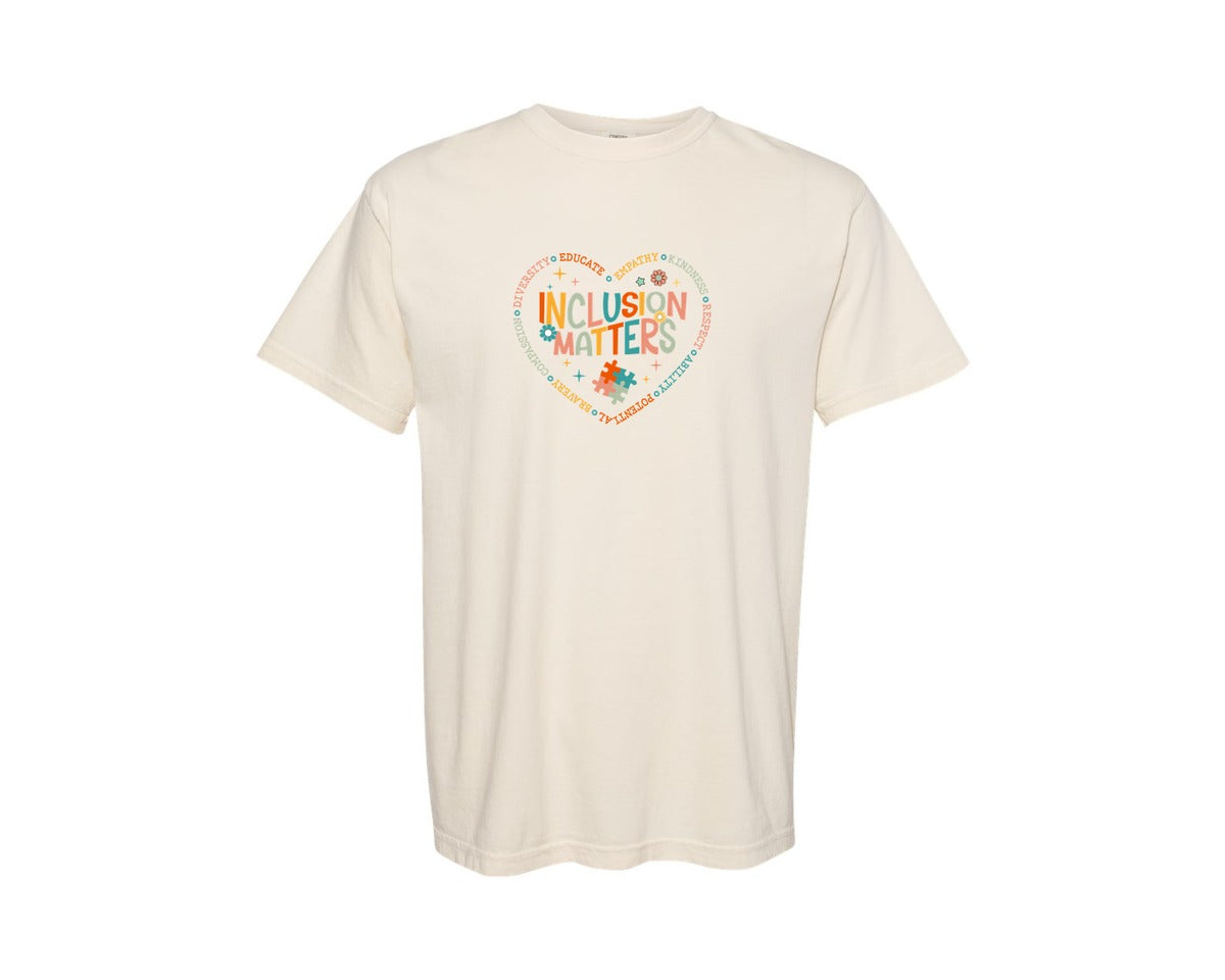 brand:Comfort Colors|color:Ivory|Inclusion Matters Autism Awareness Month Graphic T-Shirt