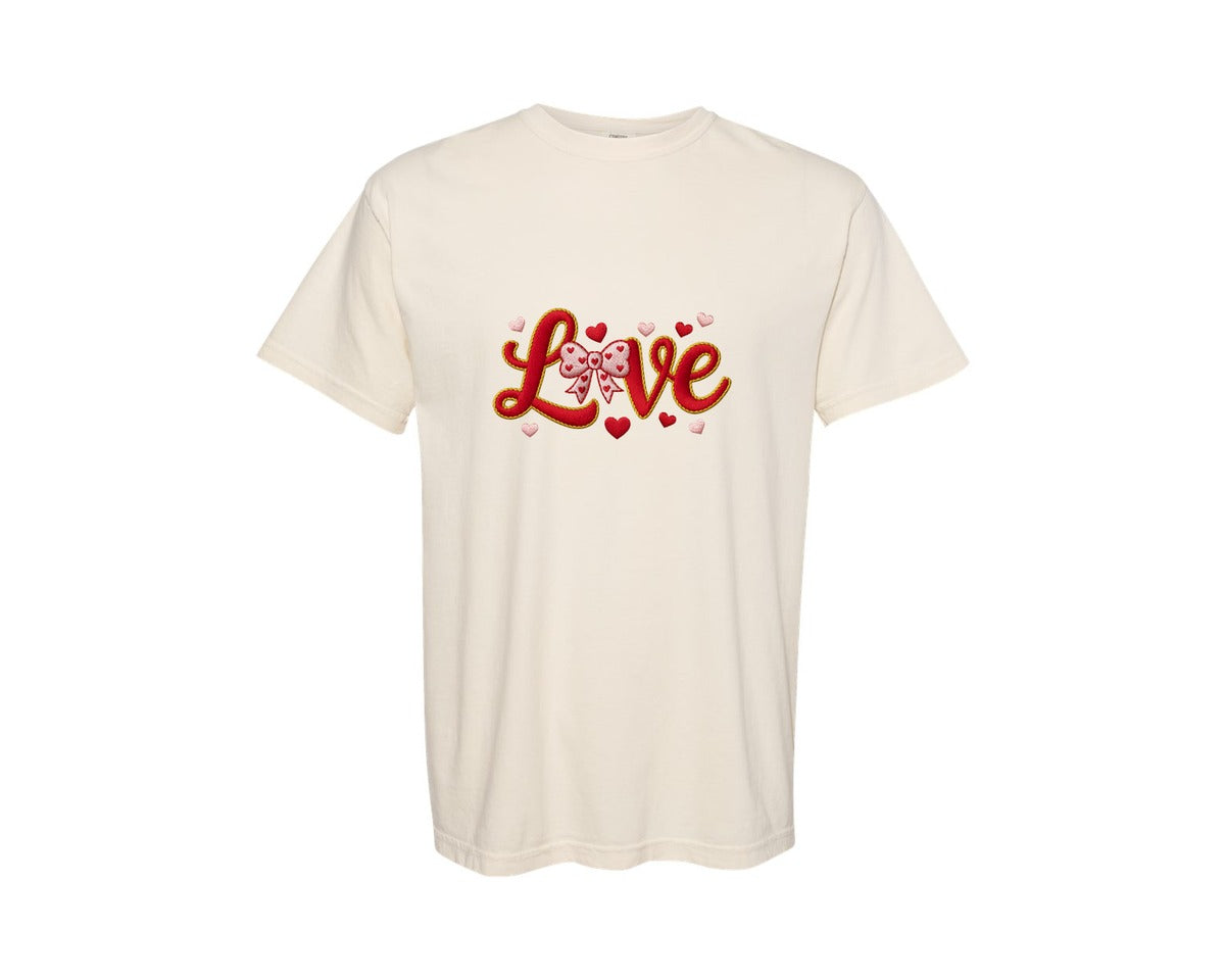 brand:Comfort Colors|color:Ivory|Love Valentines Day 40 Graphic T-Shirt