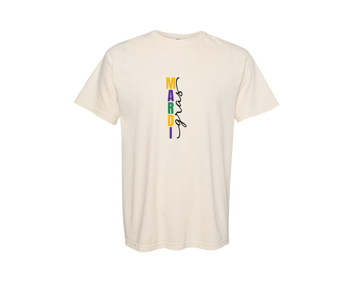 brand:Comfort Colors|color:Ivory|Mardi Gras Trendy Mardi Gras Graphic T-Shirt