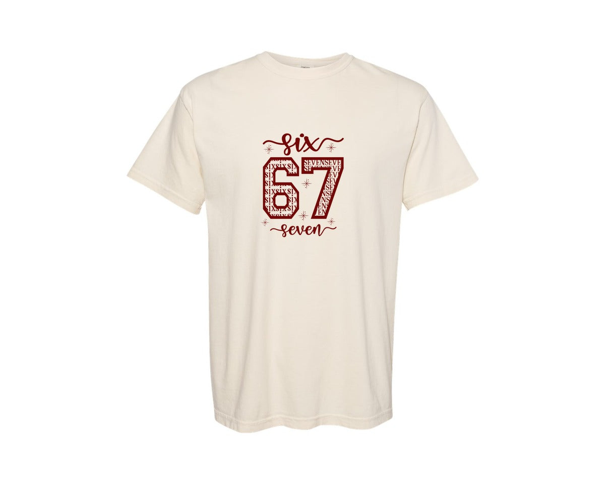 brand:Comfort Colors|color:Ivory|Six Seven Valentine Svg67 Valentine Graphic T-Shirt