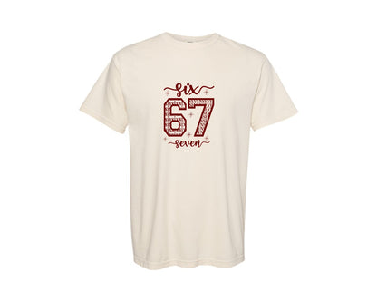 brand:Comfort Colors|color:Ivory|Six Seven Valentine Svg67 Valentine Graphic T-Shirt