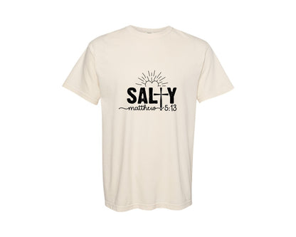 brand:Comfort Colors|color:Ivory|Salty Christian Shirt Graphic T-Shirt