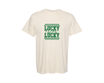 brand:Comfort Colors|color:Ivory|Lucky St Patricks Day 9 Graphic T-Shirt
