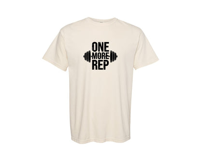 brand:Comfort Colors|color:Ivory|One More Rep Fitness Quote Shirt Graphic T-Shirt