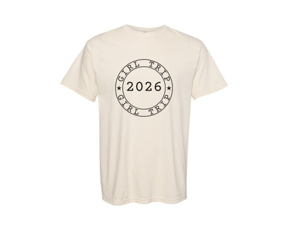 brand:Comfort Colors|color:Ivory|Girls Trip 2026 Great Memories Graphic T-Shirt
