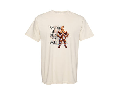 brand:Comfort Colors|color:Ivory|Funny Gingerbread Man Piece Of Me Graphic T-Shirt