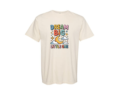 brand:Comfort Colors|color:Ivory|Dream Big Little One Space Nursery Art Graphic T-Shirt