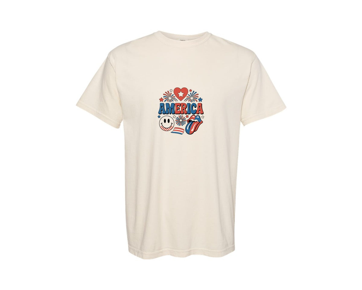 brand:Comfort Colors|color:Ivory|American T Shirt Design Graphic T-Shirt