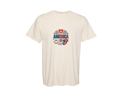 brand:Comfort Colors|color:Ivory|American T Shirt Design Graphic T-Shirt