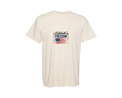 brand:Comfort Colors|color:Ivory|Celebrate Freedom 3 Graphic T-Shirt