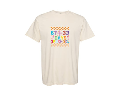 brand:Comfort Colors|color:Ivory|100 Days Of School 13 Graphic T-Shirt