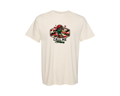 brand:Comfort Colors|color:Ivory|Duck Hunting Valentines Day Graphic T-Shirt