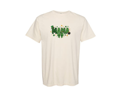 brand:Comfort Colors|color:Ivory|St Patricks Day Mama Design 4 Graphic T-Shirt