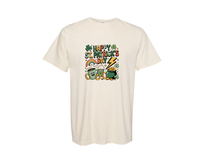 brand:Comfort Colors|color:Ivory|Happy St Patricks Day St Patricks 3 Graphic T-Shirt