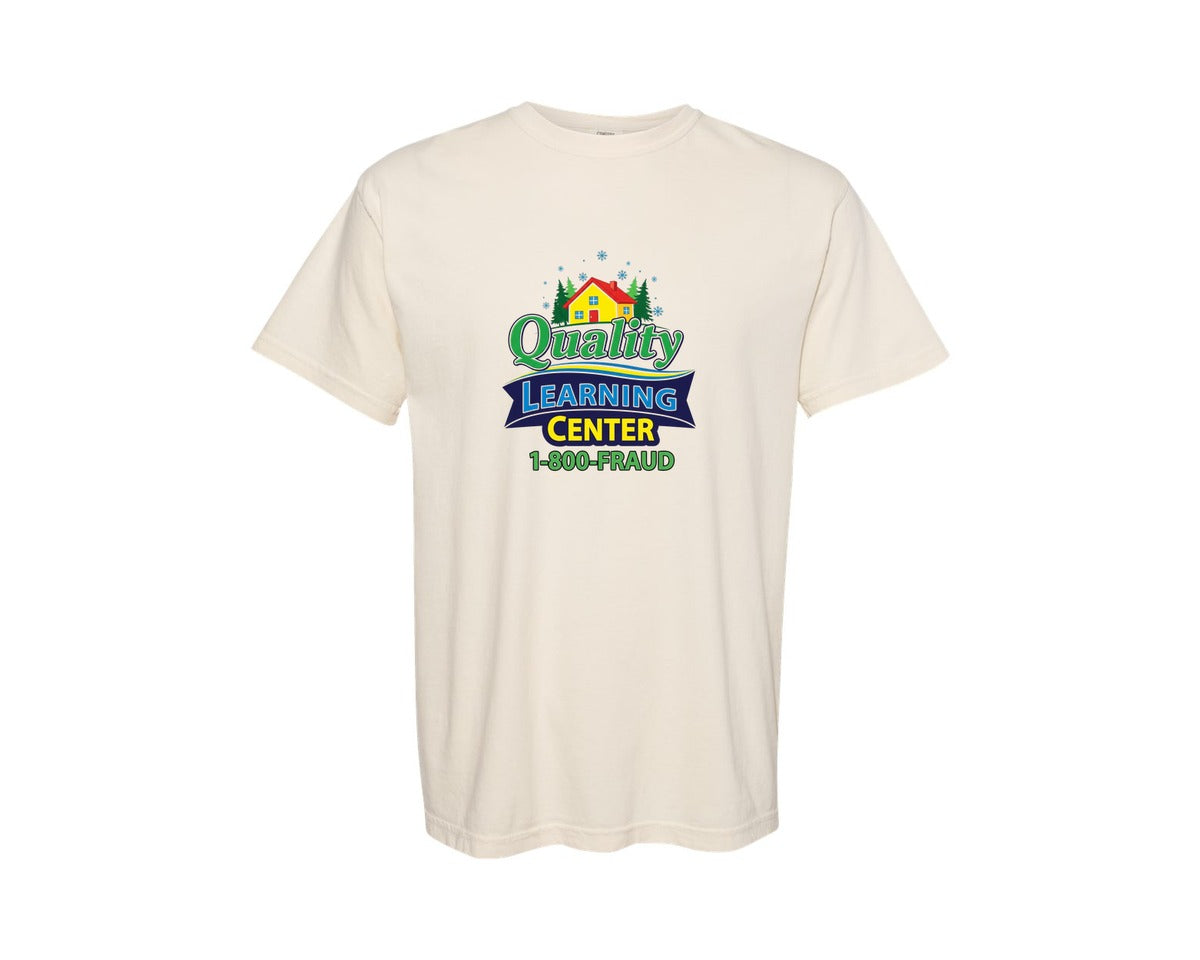 brand:Comfort Colors|color:Ivory|Quality Learning Center T Shirt Design Graphic T-Shirt