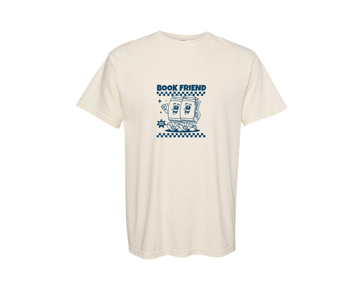 brand:Comfort Colors|color:Ivory|Retro Cartoon Book Character Print Graphic T-Shirt