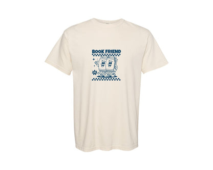 brand:Comfort Colors|color:Ivory|Retro Cartoon Book Character Print Graphic T-Shirt