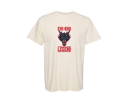 brand:Comfort Colors|color:Ivory|Fire Born Legend Dragon Design Graphic T-Shirt