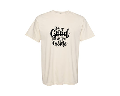 brand:Comfort Colors|color:Ivory|25 True Crime Crime Graphic T-Shirt