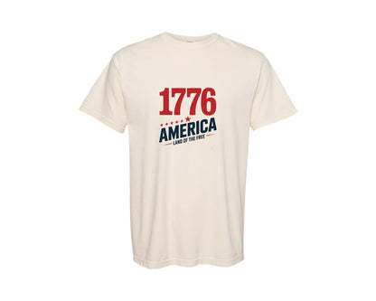 brand:Comfort Colors|color:Ivory|1776 America 4Th Of July 5 Graphic T-Shirt