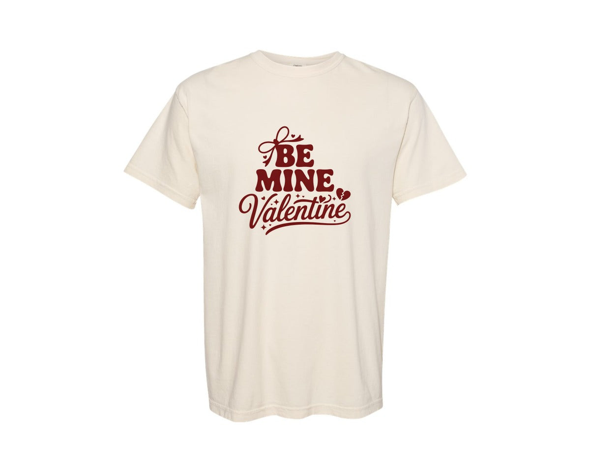 brand:Comfort Colors|color:Ivory|Be Mine Valentine Heart 3 Graphic T-Shirt
