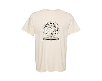 brand:Comfort Colors|color:Ivory|Book T Shirt Design Book Books Graphic T-Shirt