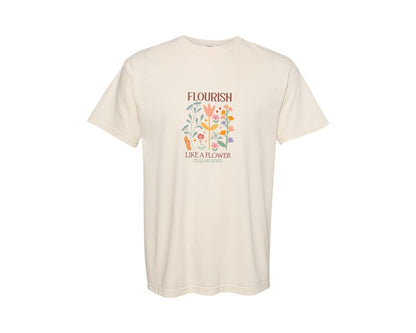 brand:Comfort Colors|color:Ivory|Christian Boho Abstract Flowers 4 Graphic T-Shirt
