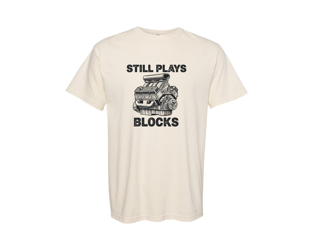 brand:Comfort Colors|color:Ivory|Still Plays With Blocks Graphic T-Shirt