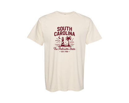 brand:Comfort Colors|color:Ivory|South Carolina The Palmetto State 2 Graphic T-Shirt