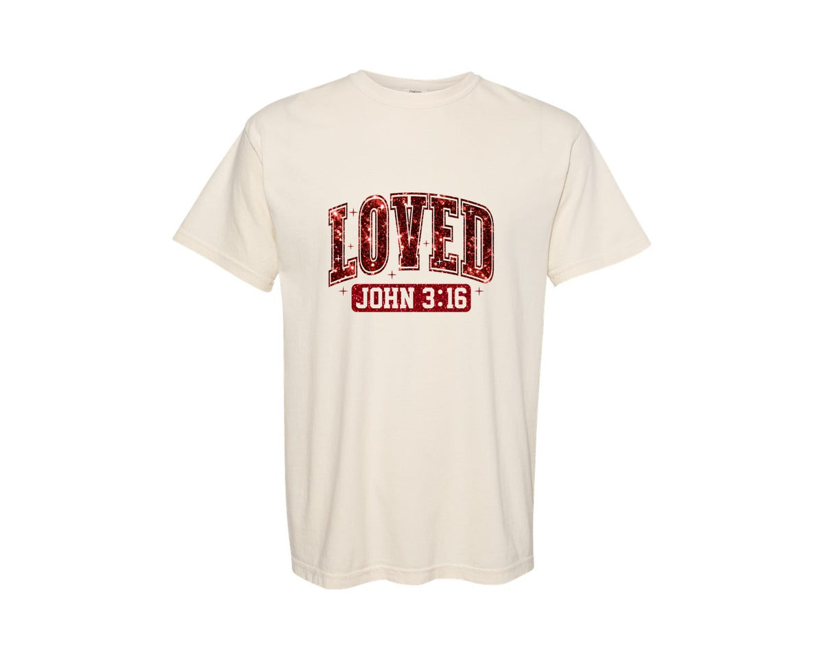 brand:Comfort Colors|color:Ivory|Christian Valentine T Shirt Design 3 Graphic T-Shirt