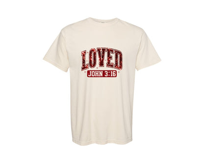brand:Comfort Colors|color:Ivory|Christian Valentine T Shirt Design 3 Graphic T-Shirt