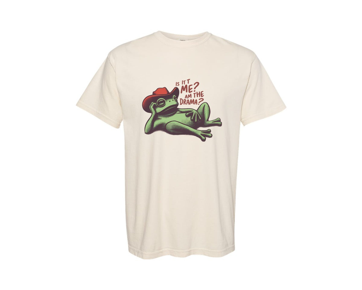 brand:Comfort Colors|color:Ivory|Drama Frog Funny Cowboy Aesthetic Graphic T-Shirt