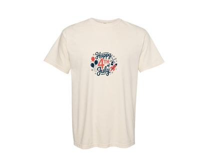 brand:Comfort Colors|color:Ivory|Happy 4Th Of July 11 Graphic T-Shirt