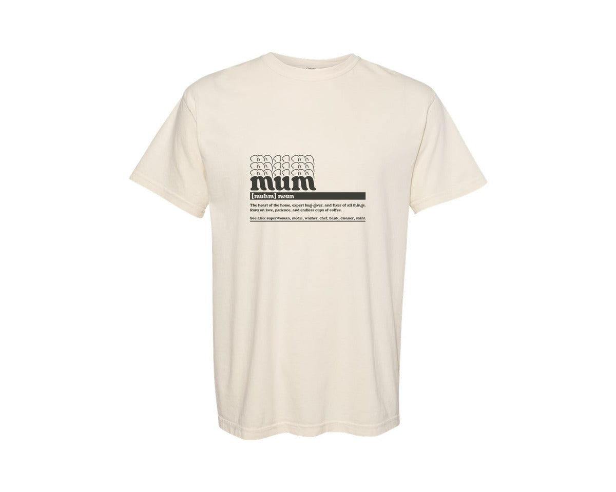 brand:Comfort Colors|color:Ivory|Mother Mum Funny Definition Graphic T-Shirt
