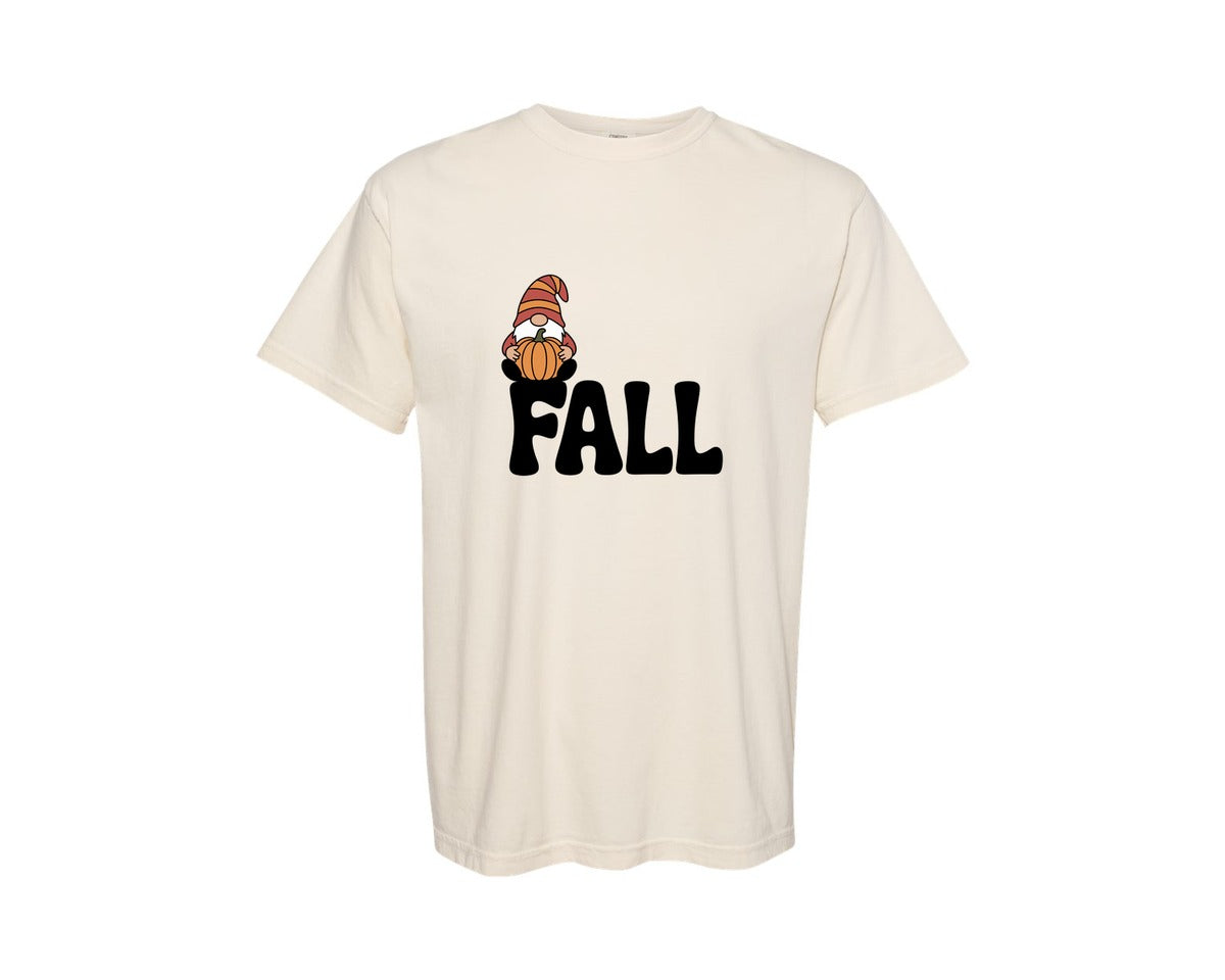brand:Comfort Colors|color:Ivory|Fall Gnome Ai Graphic T-Shirt