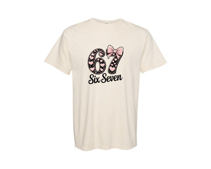 brand:Comfort Colors|color:Ivory|Valentine Day 67 67 Meme Val 6 Graphic T-Shirt